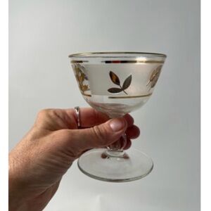 Vintage Libbey Golden Foliage cocktail w/ gold design - set of 6 - rare find!